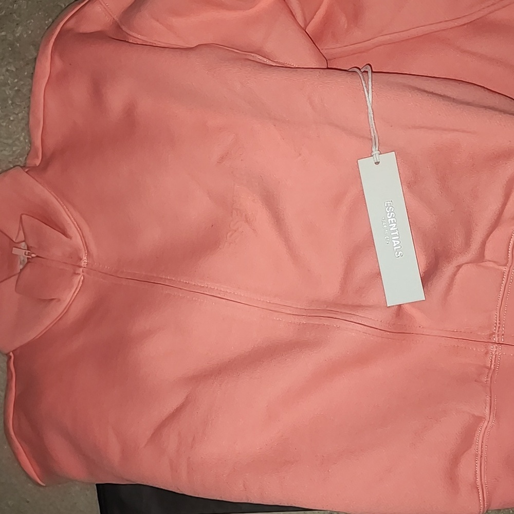 Essentials coral zip up jacket pink/orange